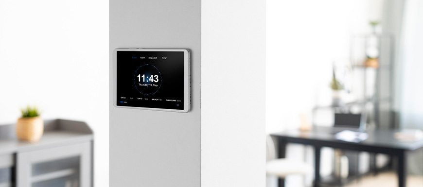 Smart home hub AC on wall